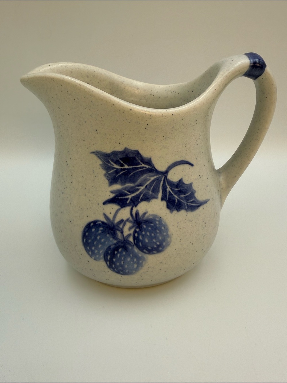 Vintage Ipswich Crafts Creamer, Hand Painted with Strawberries.
